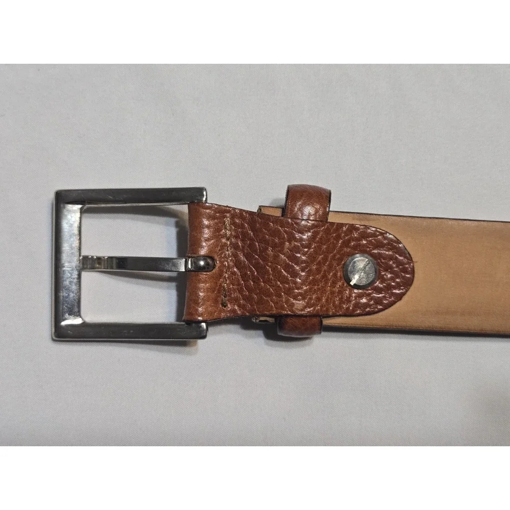 i santi Genuine Italian Leather Textured Brown Belt Fits 36-38